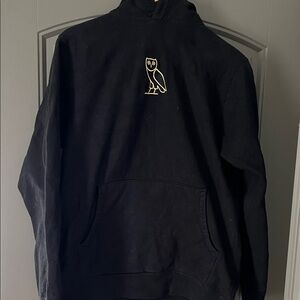 OVO Black Sweatshirt with Gold Owl Emblem
